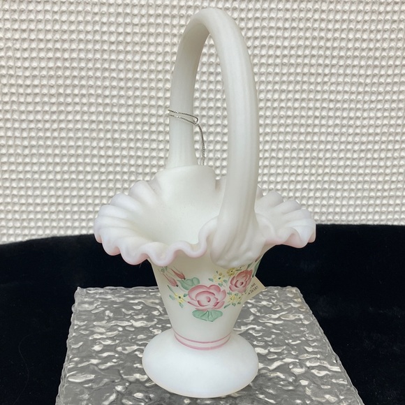 Fenton “Rose Garden” Floral Basket